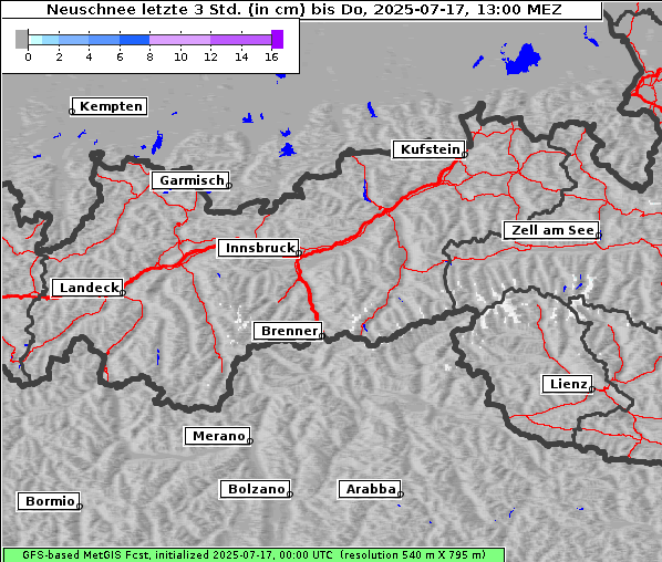 Neuschnee, 17. 7. 2025