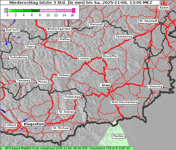 Niederschlag, 8. 11. 2025