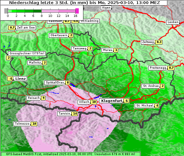 Niederschlag, 10. 3. 2025