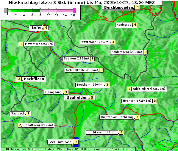 Niederschlag, 27. 10. 2025