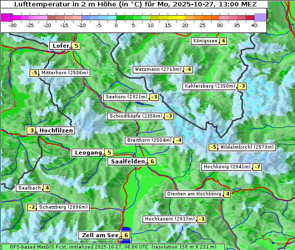 Temperatur, 27. 10. 2025