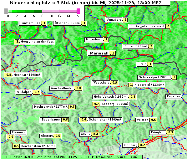 Niederschlag, 26. 11. 2025