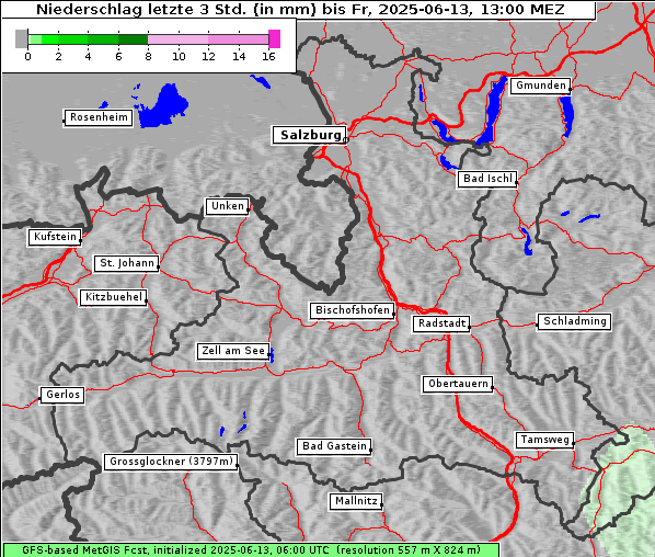 Niederschlag, 13. 6. 2025
