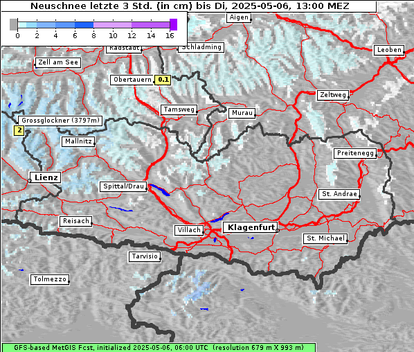 Neuschnee, 6. 5. 2025