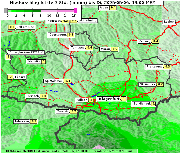 Niederschlag, 6. 5. 2025