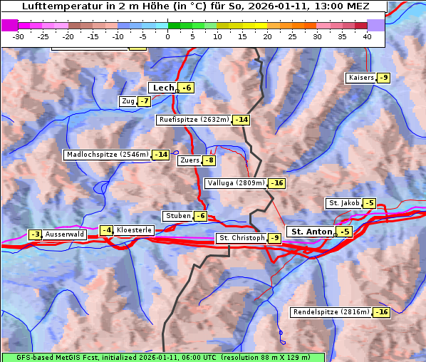 Temperatur, 11. 1. 2026