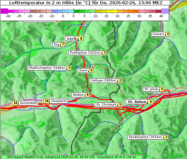 Temperatur, 26. 2. 2026