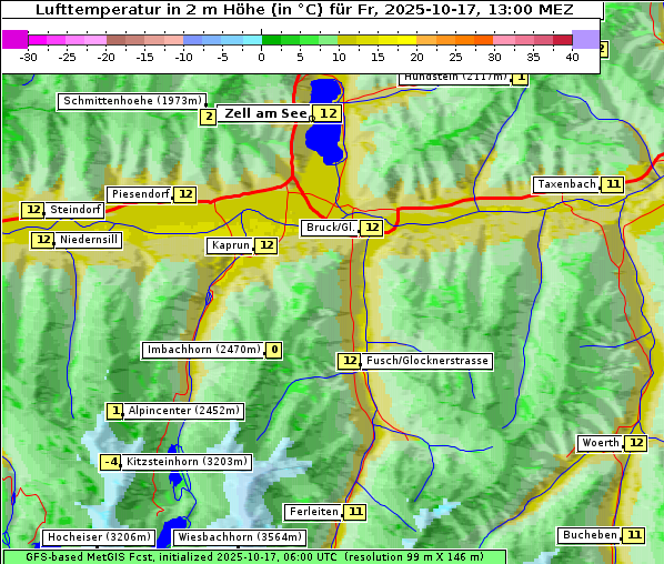 Temperatur, 17. 10. 2025
