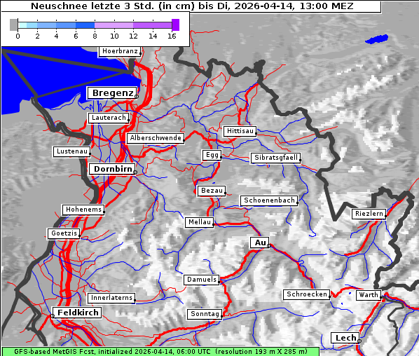 Neuschnee, 14. 4. 2026