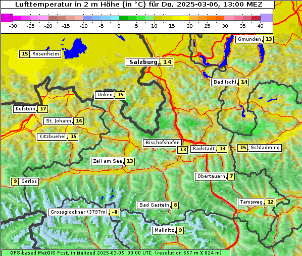 Temperatur, 6. 3. 2025