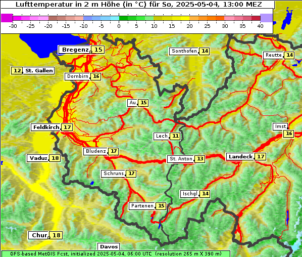 Temperatur, 4. 5. 2025