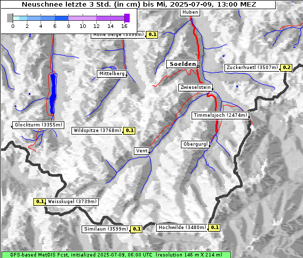 Neuschnee, 9. 7. 2025