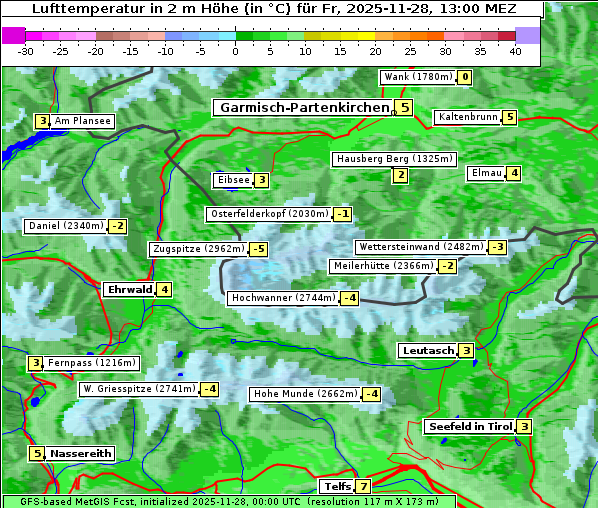 Temperatur, 28. 11. 2025