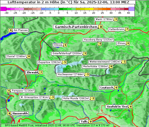 Temperatur, 6. 12. 2025