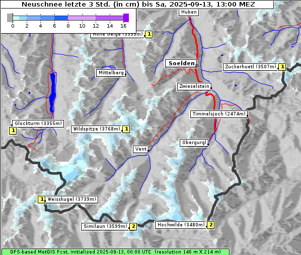 Neuschnee, 13. 9. 2025