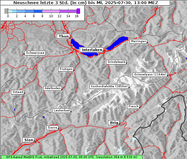 Neuschnee, 30. 7. 2025