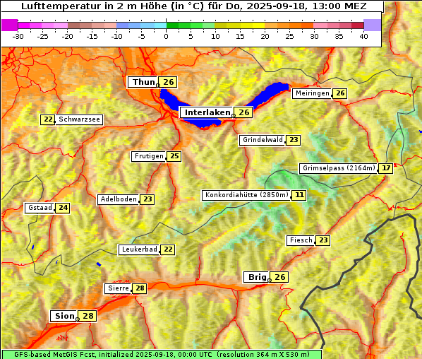 Temperatur, 18. 9. 2025