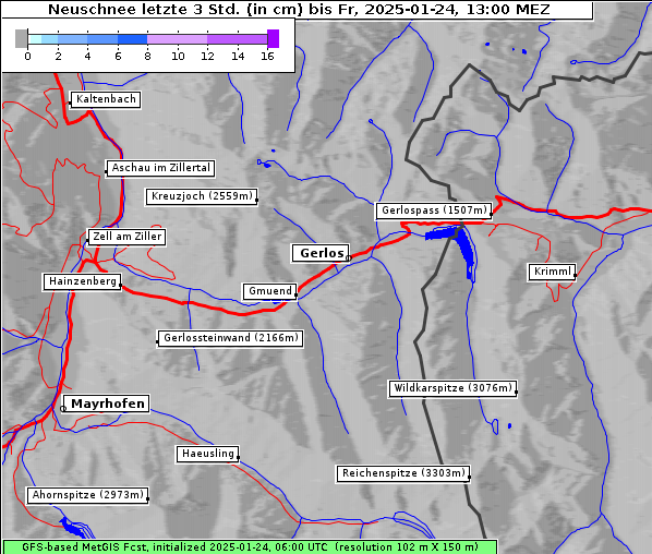 Neuschnee, 24. 1. 2025