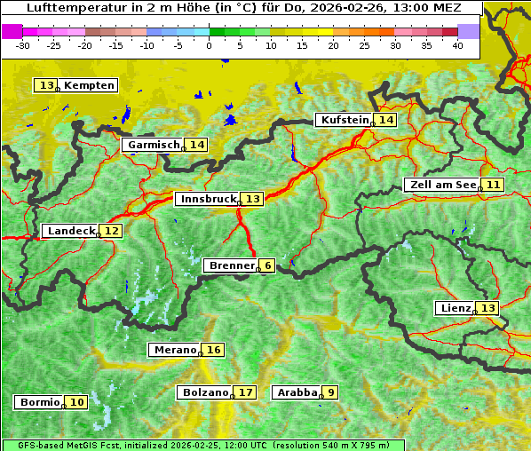Temperatur, 26. 2. 2026