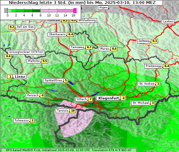 Niederschlag, 10. 3. 2025