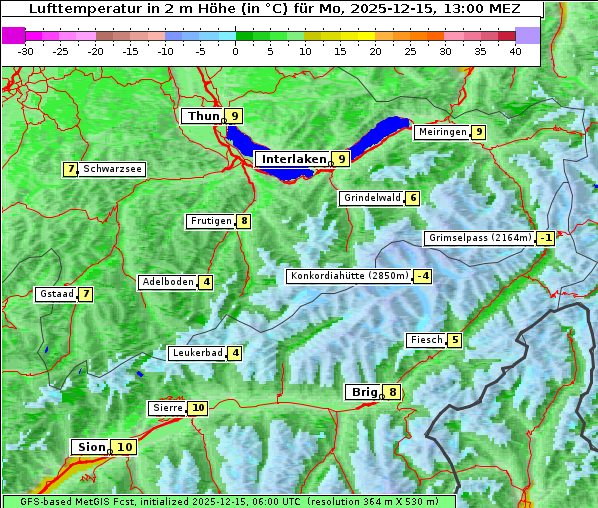 Temperatur, 15. 12. 2025