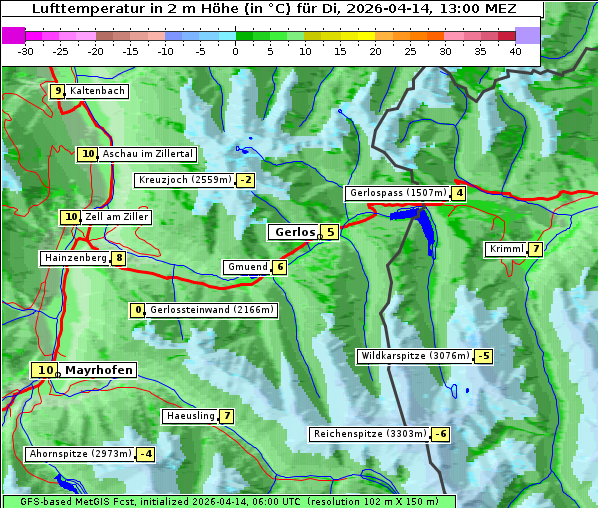 Temperatur, 14. 4. 2026