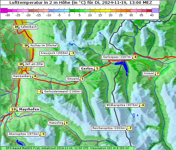 Temperatur, 19. 11. 2024