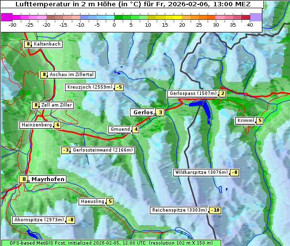 Temperatur, 6. 2. 2026