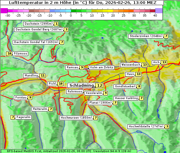 Temperatur, 26. 2. 2026