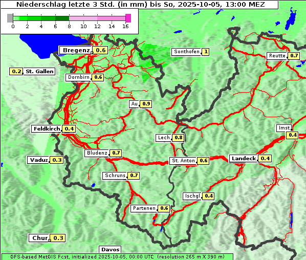 Niederschlag, 5. 10. 2025
