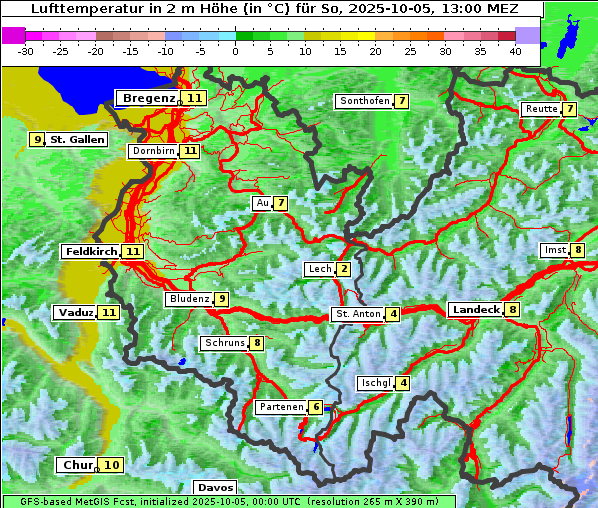 Temperatur, 5. 10. 2025