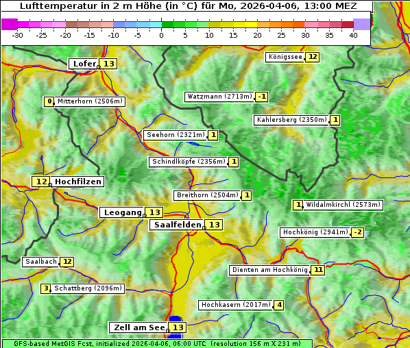 Temperatur, 6. 4. 2026