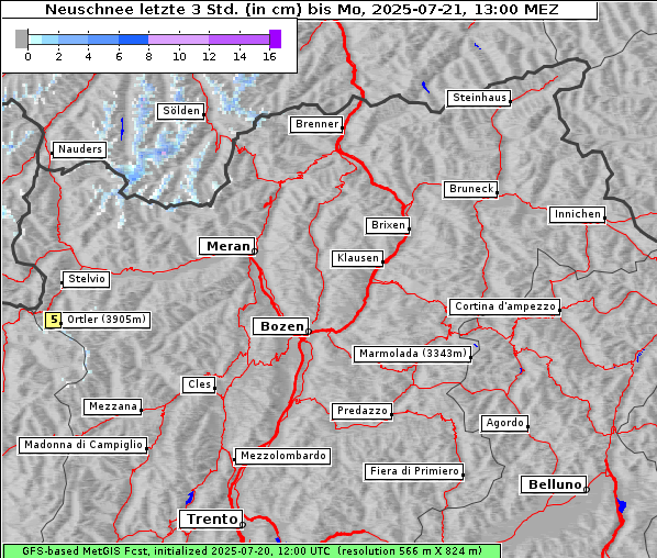 Neuschnee, 21. 7. 2025