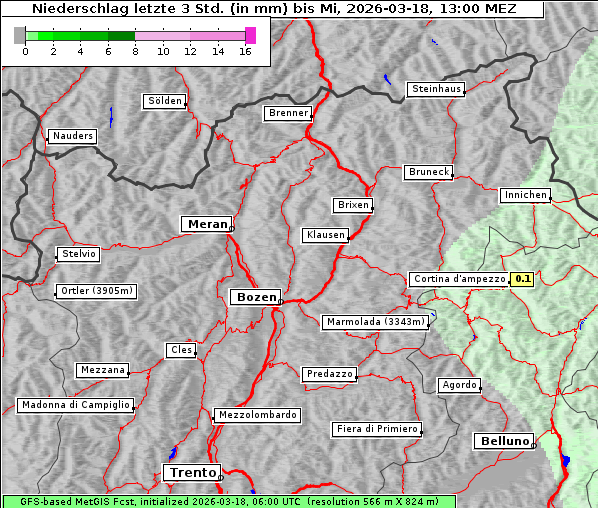 Niederschlag, 18. 3. 2026