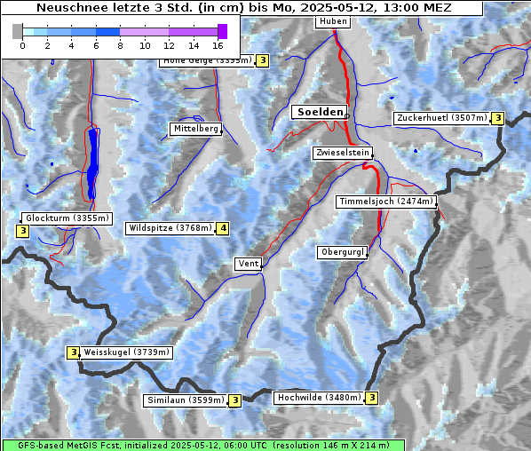 Neuschnee, 12. 5. 2025