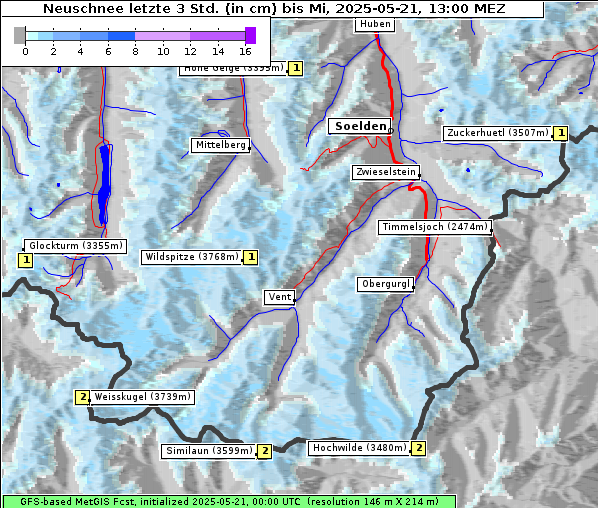 Neuschnee, 21. 5. 2025