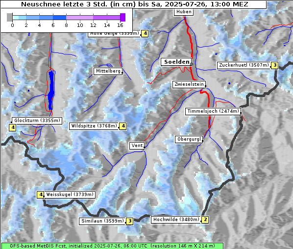 Neuschnee, 26. 7. 2025
