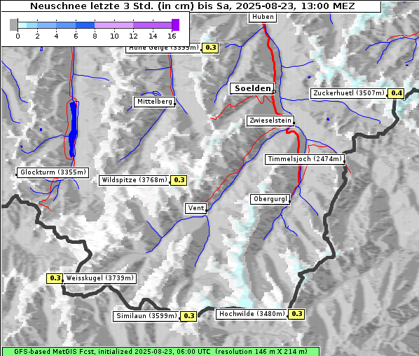 Neuschnee, 23. 8. 2025