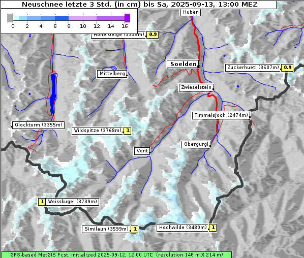 Neuschnee, 13. 9. 2025