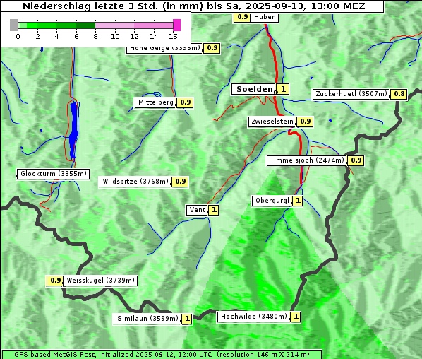 Niederschlag, 13. 9. 2025