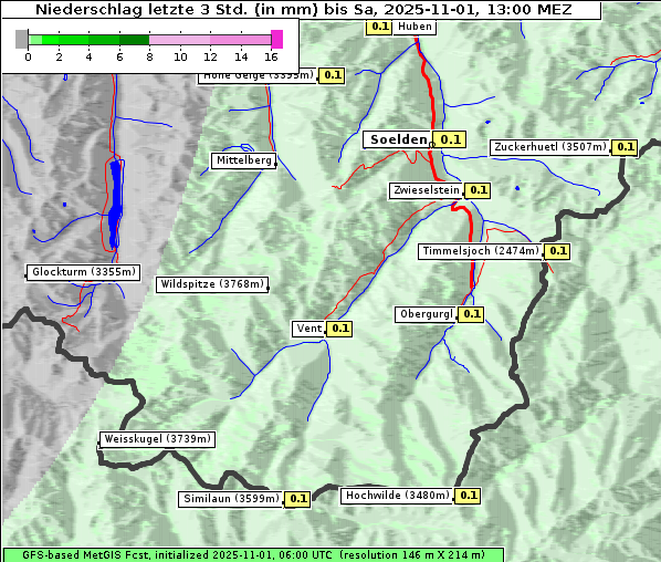 Niederschlag, 1. 11. 2025