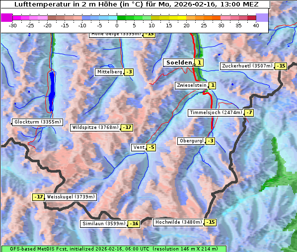 Temperatur, 16. 2. 2026
