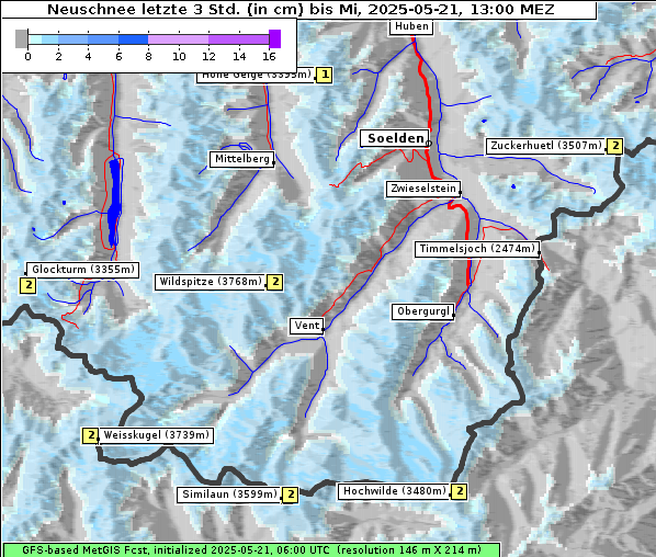Neuschnee, 21. 5. 2025