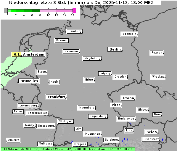 Niederschlag, 13. 11. 2025