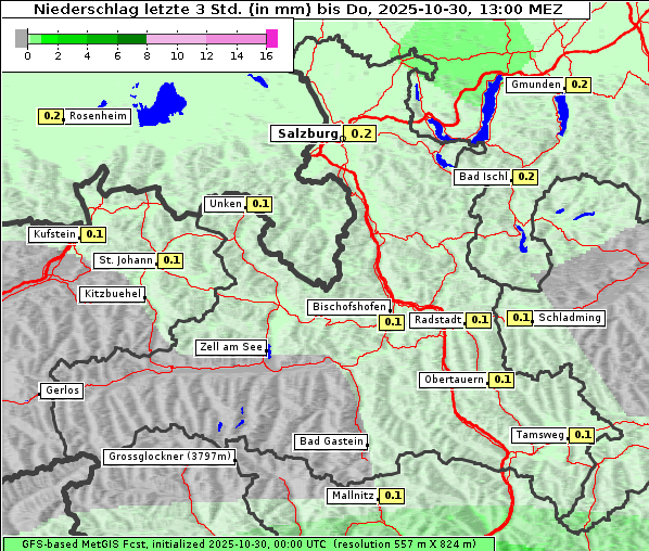 Niederschlag, 30. 10. 2025