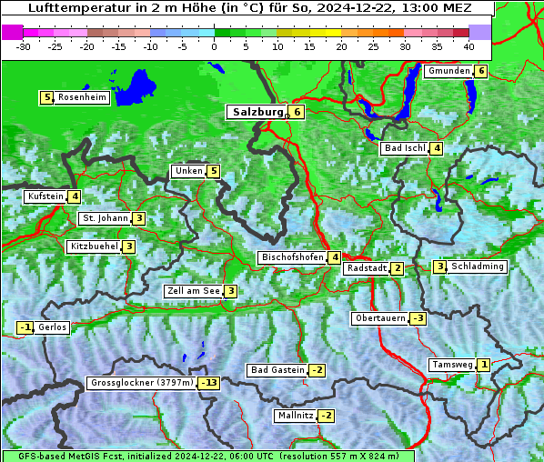 Temperatur, 22. 12. 2024