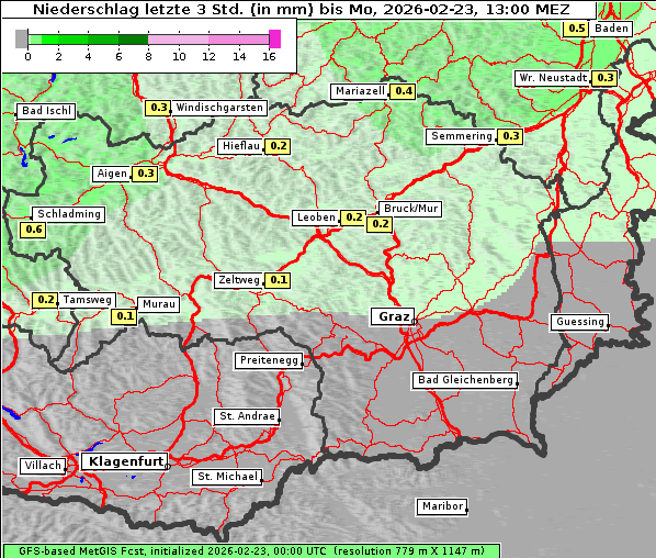 Niederschlag, 23. 2. 2026