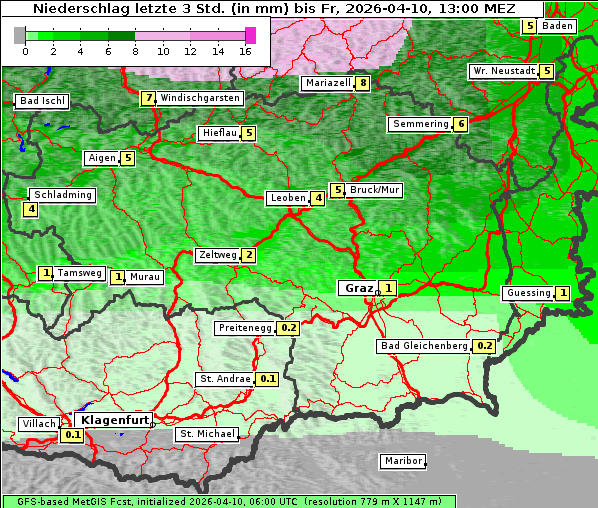 Niederschlag, 10. 4. 2026