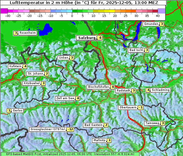 Temperatur, 5. 12. 2025