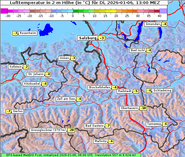 Temperatur, 6. 1. 2026